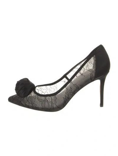 Pre-owned L'agence Lace Lace Pattern Pumps In Black
