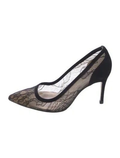 Pre-owned L'agence Lace Lace Pattern Pumps In Black