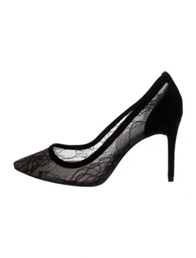 Pre-owned L'agence Lace Lace Pattern Pumps In Black