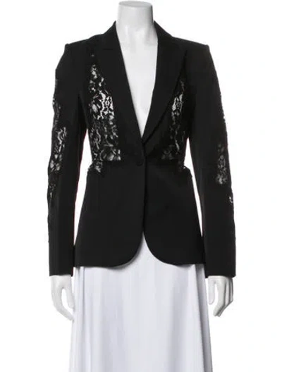 Pre-owned L'agence Lace Pattern Blazer W/ Tags In Black