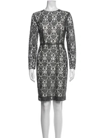 Pre-owned L'agence Lace Pattern Knee-length Dress In Multi