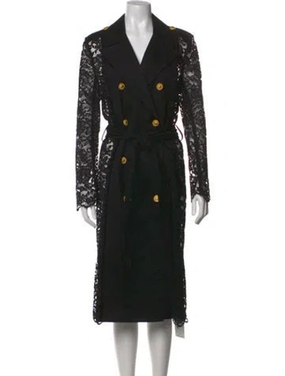 Pre-owned L'agence Lace Pattern Midi Length Dress W/ Tags In Black
