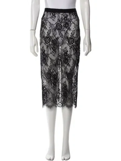 Pre-owned L'agence Lace Pattern Midi Length Skirt W/ Tags In Multi