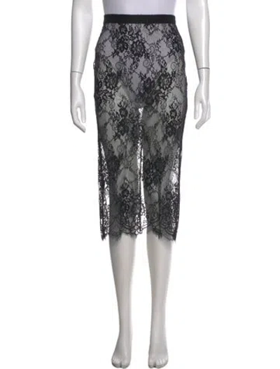 Pre-owned L'agence Lace Pattern Midi Length Skirt W/ Tags In Multi