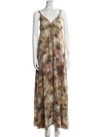 Pre-owned L'agence Lace Pattern Mini Dress In Green