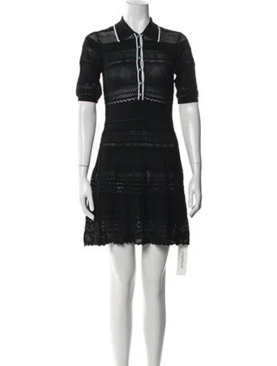 Pre-owned L'agence Lace Pattern Mini Dress W/ Tags In Black