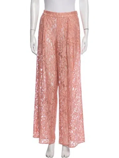 Pre-owned L'agence Lace Pattern Wide Leg Pants W/ Tags In Pink
