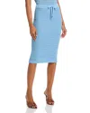 L'agence Lacen Pointelle Knit Skirt In Blue