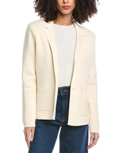 L'agence Lacey Knit Blazer In White