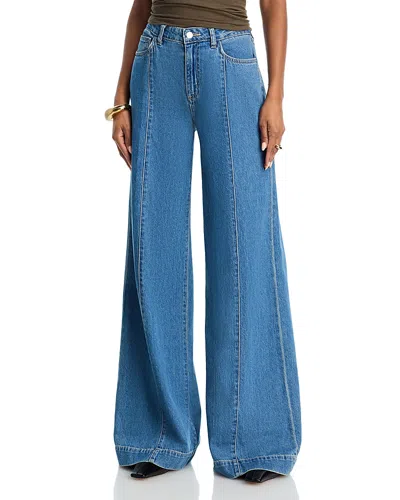 L'agence L'agency Sandy High Rise Wide Leg Jeans In Wilton In Blue