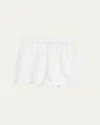 L'agence Laina Pull On Eyelet Shorts Ivory In White