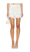 L'agence Laina Pull On Eyelet Shorts Ivory In White