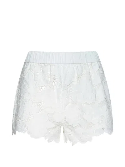 L'agence Laina Pull On Eyelet Shorts Ivory In White