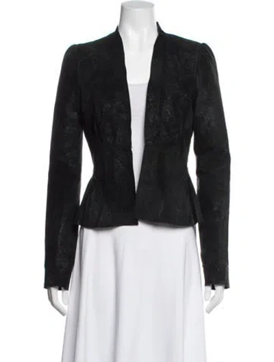 Pre-owned L'agence Lambskin Jacket In Black