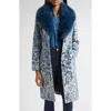 L'agence Laney Metallic Faux Fur Collar Coat In Multi