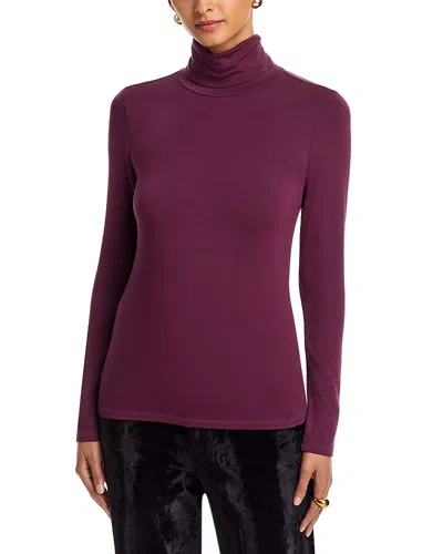 L'agence Lani Turtleneck Long Sleeve Top In Purple