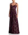 L'agence Laynie Lace Maxi Dress In Burgundy