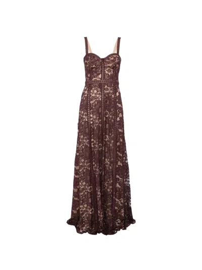 L'agence Laynie Lace Maxi Dress In Purple