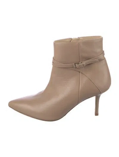 Pre-owned L'agence Leather Boots In Neutral