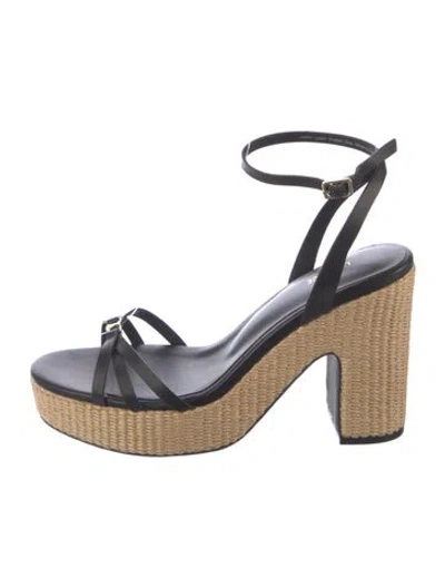 Pre-owned L'agence Leather Espadrilles In Blue