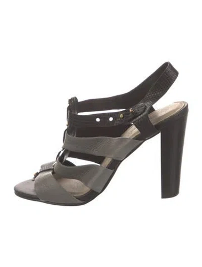 Pre-owned L'agence Leather Gladiator Sandals In Multi