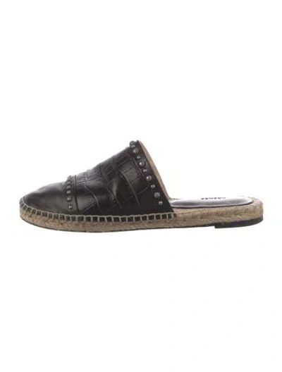 Pre-owned L'agence Leather Mules In Black