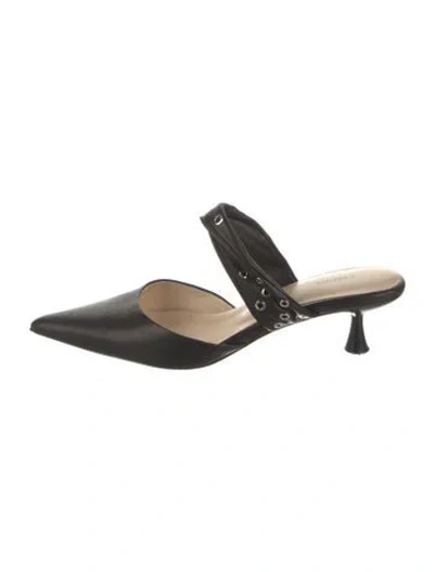 Pre-owned L'agence Leather Mules In Black