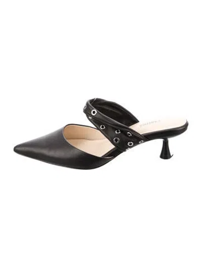 Pre-owned L'agence Leather Mules In Black