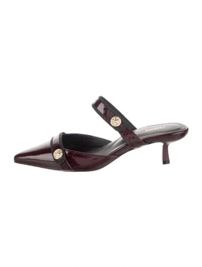 Pre-owned L'agence Leather Mules In Black/burgundy