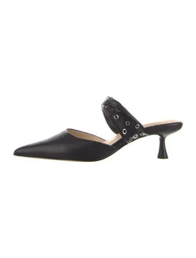 Pre-owned L'agence Leather Mules In Blue