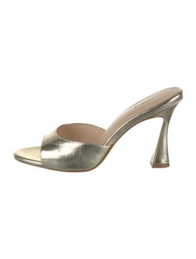 Pre-owned L'agence Leather Mules In Gold