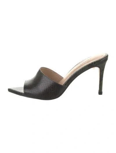 Pre-owned L'agence Leather Mules In Green