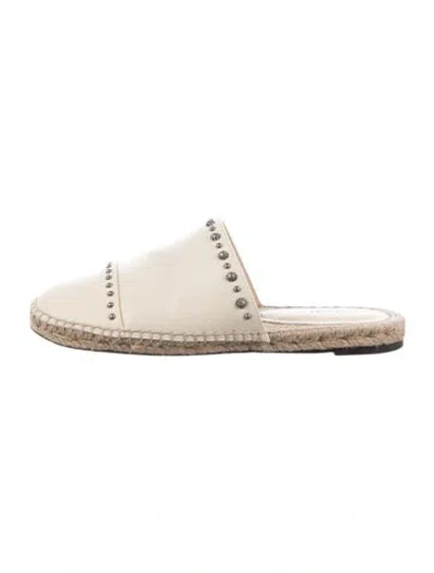 Pre-owned L'agence Leather Mules In Neutral