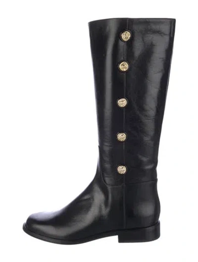 Pre-owned L'agence Leather Riding Boots In Black