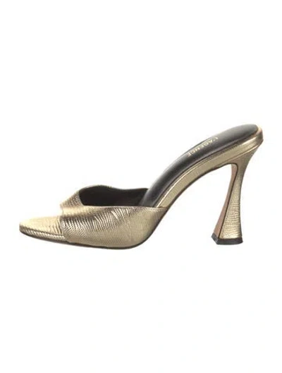 Pre-owned L'agence Leather Sandals In Gold