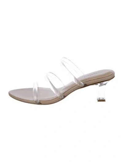 Pre-owned L'agence Leather Slides In Transparent