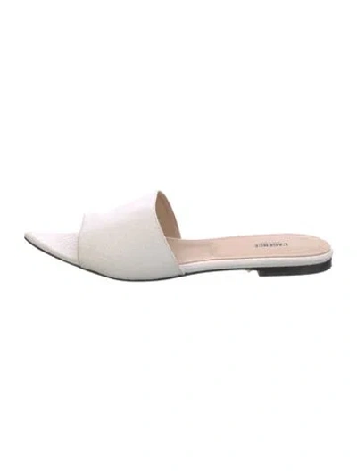 Pre-owned L'agence Leather Slides In White