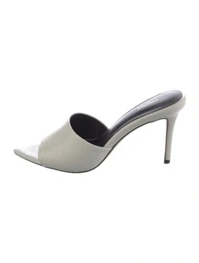 Pre-owned L'agence Leather Slides In White