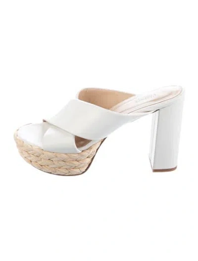 Pre-owned L'agence Leather Slides In White