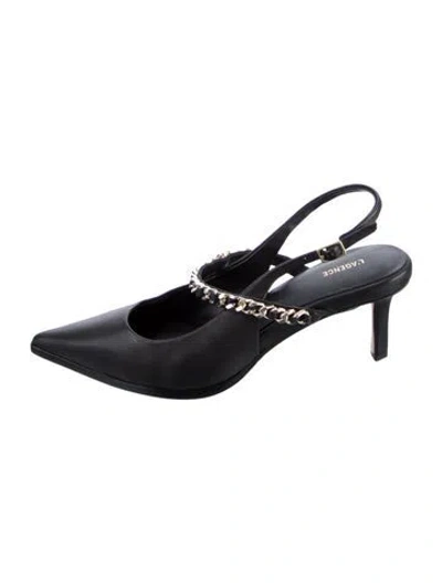 Pre-owned L'agence Leather Slingback Pumps In Black