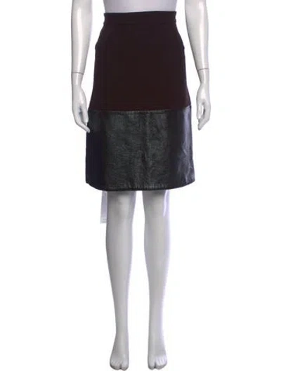 Pre-owned L'agence Leather Trim Embellishment Mini Skirt In Black