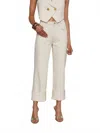 L'agence Leighton Cuff Jean In Macadamia In White