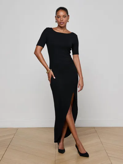 L'agence Lennon Maxi Dress In Black