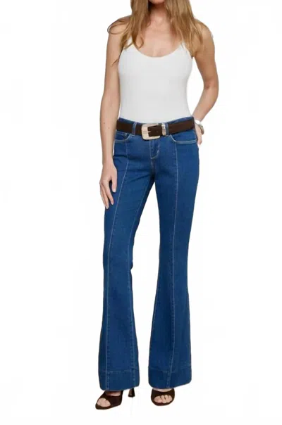 L'agence Lenora Low Rise Flare Jeans In Claremont In Blue
