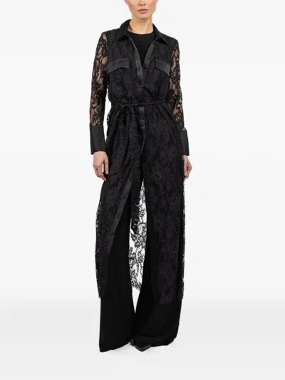 L'agence Leora Lace Maxi Dress In Black