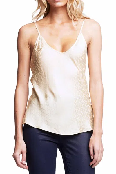 L'agence Lexi Camisole In Light Gold Tonal Chain In Nude
