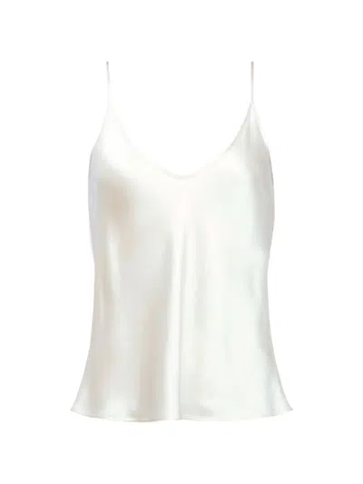 L'agence Lexi V-neck Tank Top In White