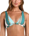 L'agence Lexie Belt Stripe Bra Bikini Top In Multi
