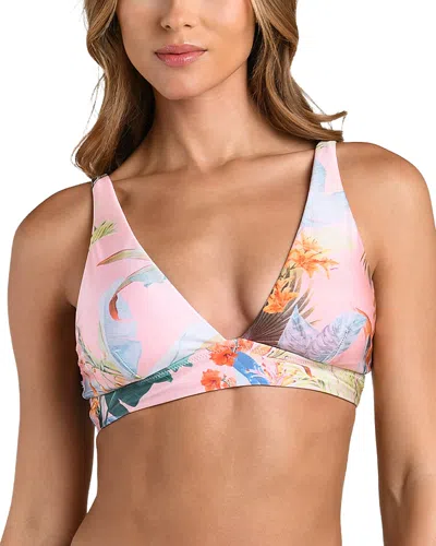 L'agence Lexie Colorful Palm Bikini Top In Multi