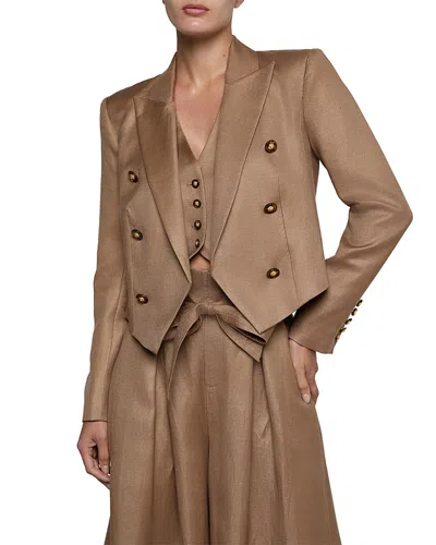 L'agence Lila Boxy Blazer In Brown